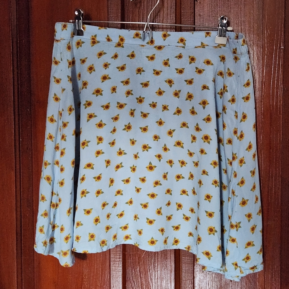 Monkl Semi Sheer Floral Skirt Womens Medium